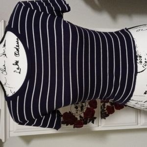 ADC Navy Blue Crop Top Short Sleeve